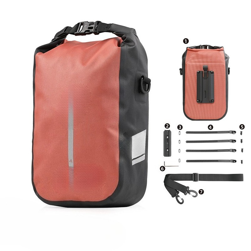 Cycling Hand Gear - Borsa per bicicletta 4L completamente impermeabile