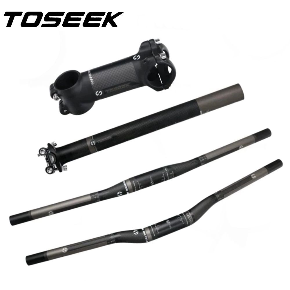 Carbon Fiber Saddle - Set Manubrio TOSEEK in Fibra di