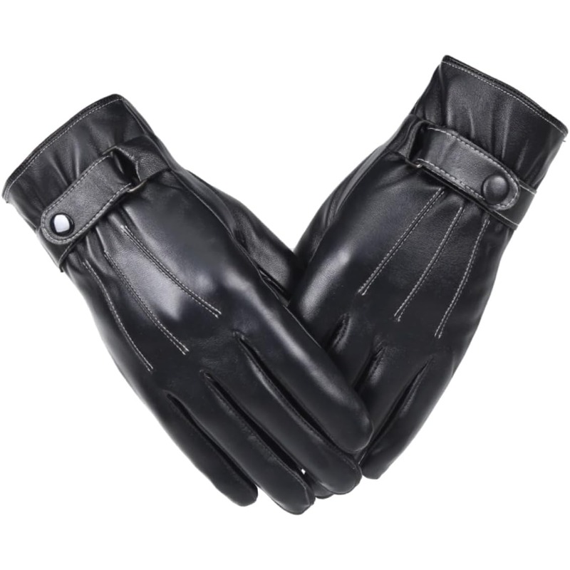Cycling Hand Gear - Guanti da uomo in pelle PU