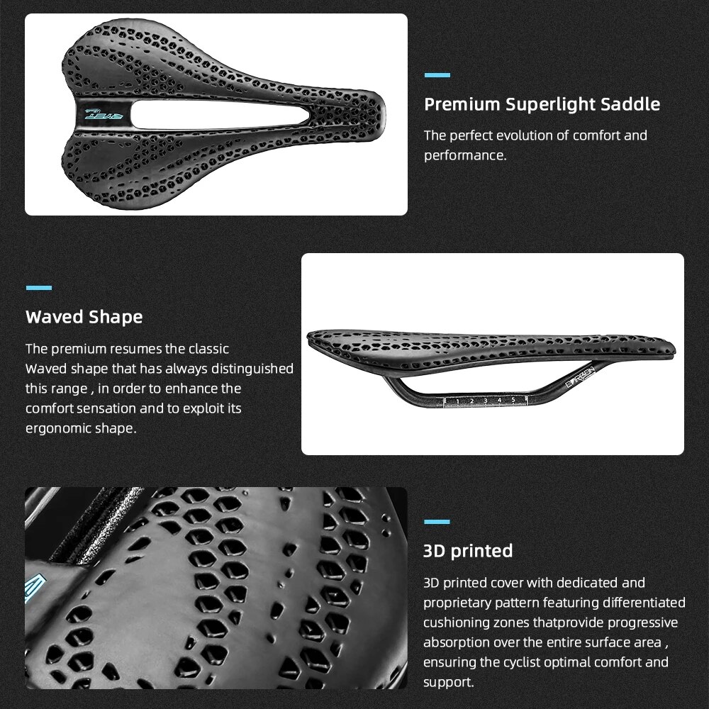 RYET Carbon 3D Printed sella U - Carbon Fiber Saddle recensione e prezzo